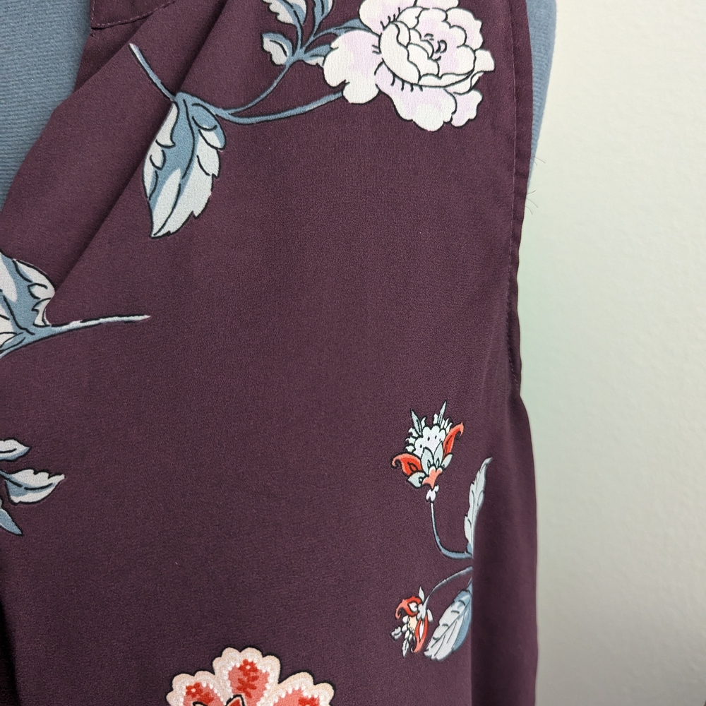 Floral Sleeveless Top - Purple - Picture 3 of 7